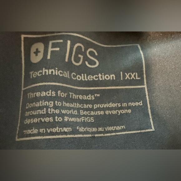 Figs Inala Slim Scrub Top Zip Pocket W20SW1032 Blue Women’s size 2XL XXL Medical - Picture 4 of 6